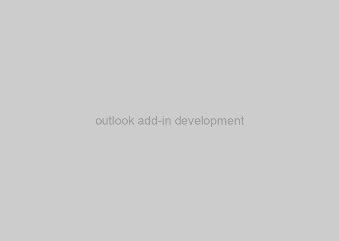 outlook add-in development